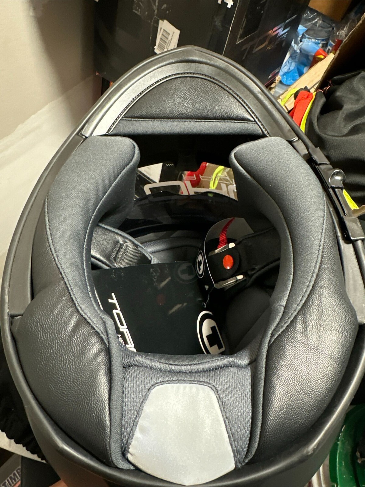 Torc T14 Mako Full Face Helmet Large - Flag Flat Black