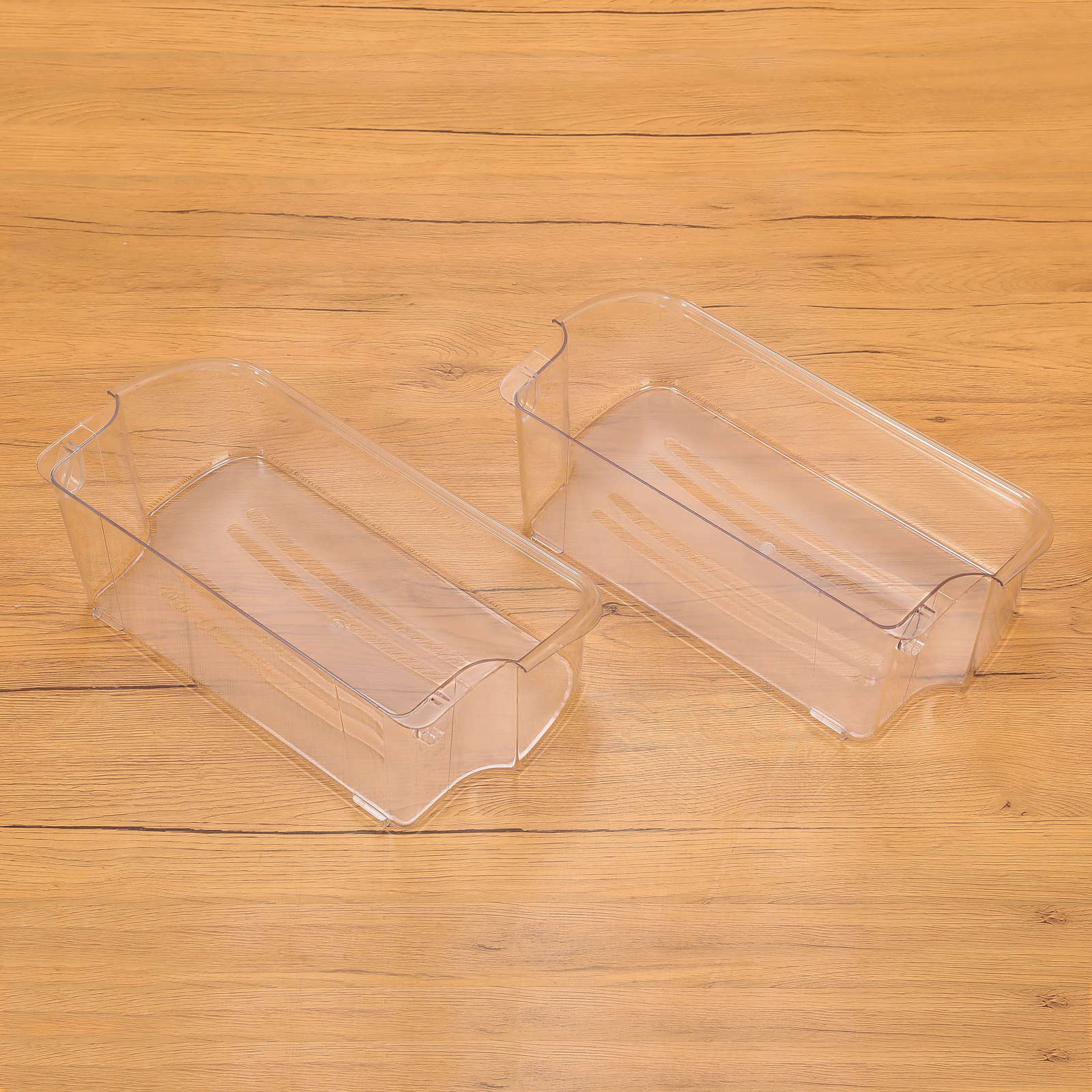 2 Pack Clear Refrigerator Door Bin Shelf #240324502 For Frigidaire Kenmore