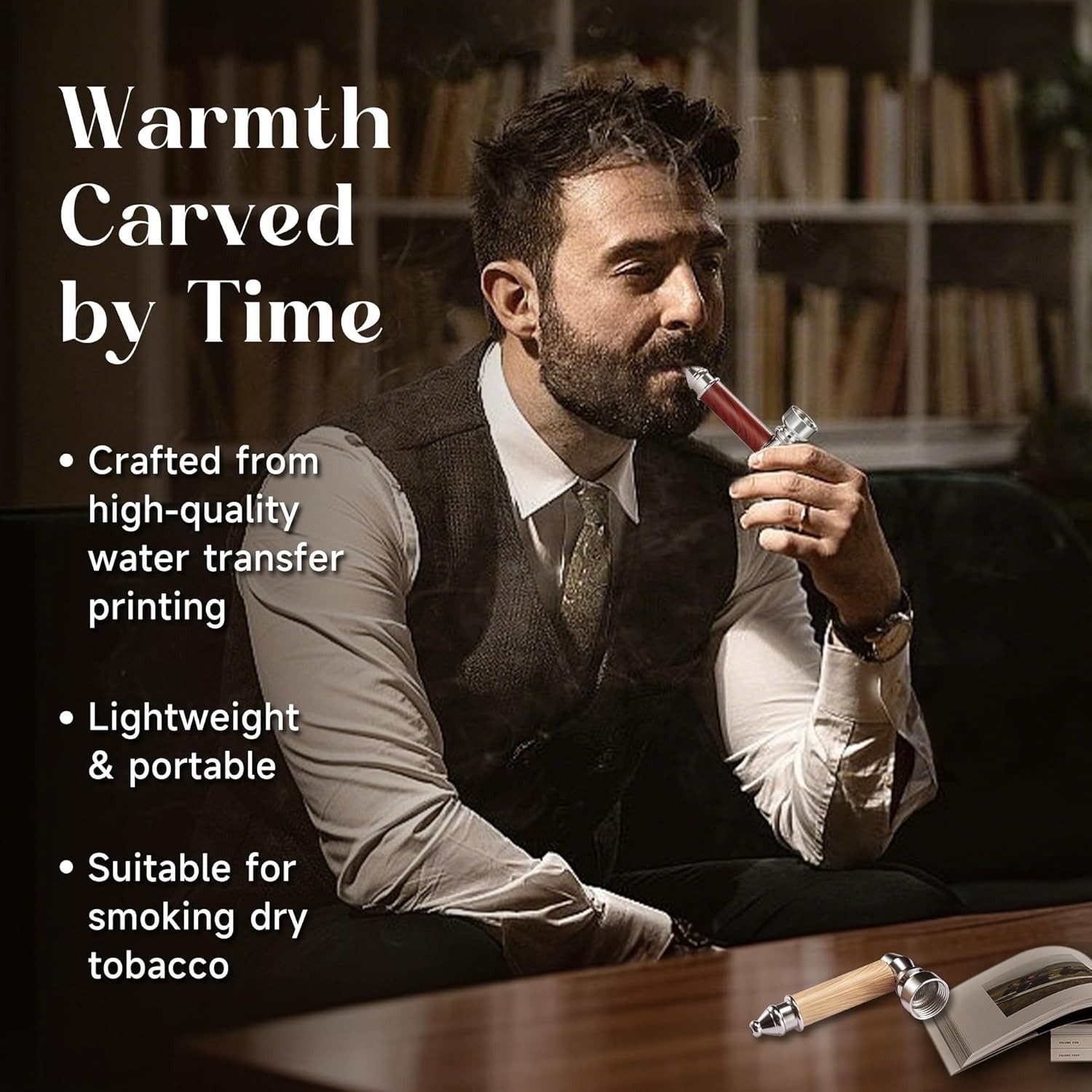 3PCS Metal Smoking Pipe w/Lid Tobacco Pipe Metal Hand Pipe Mini Metal Pipe US