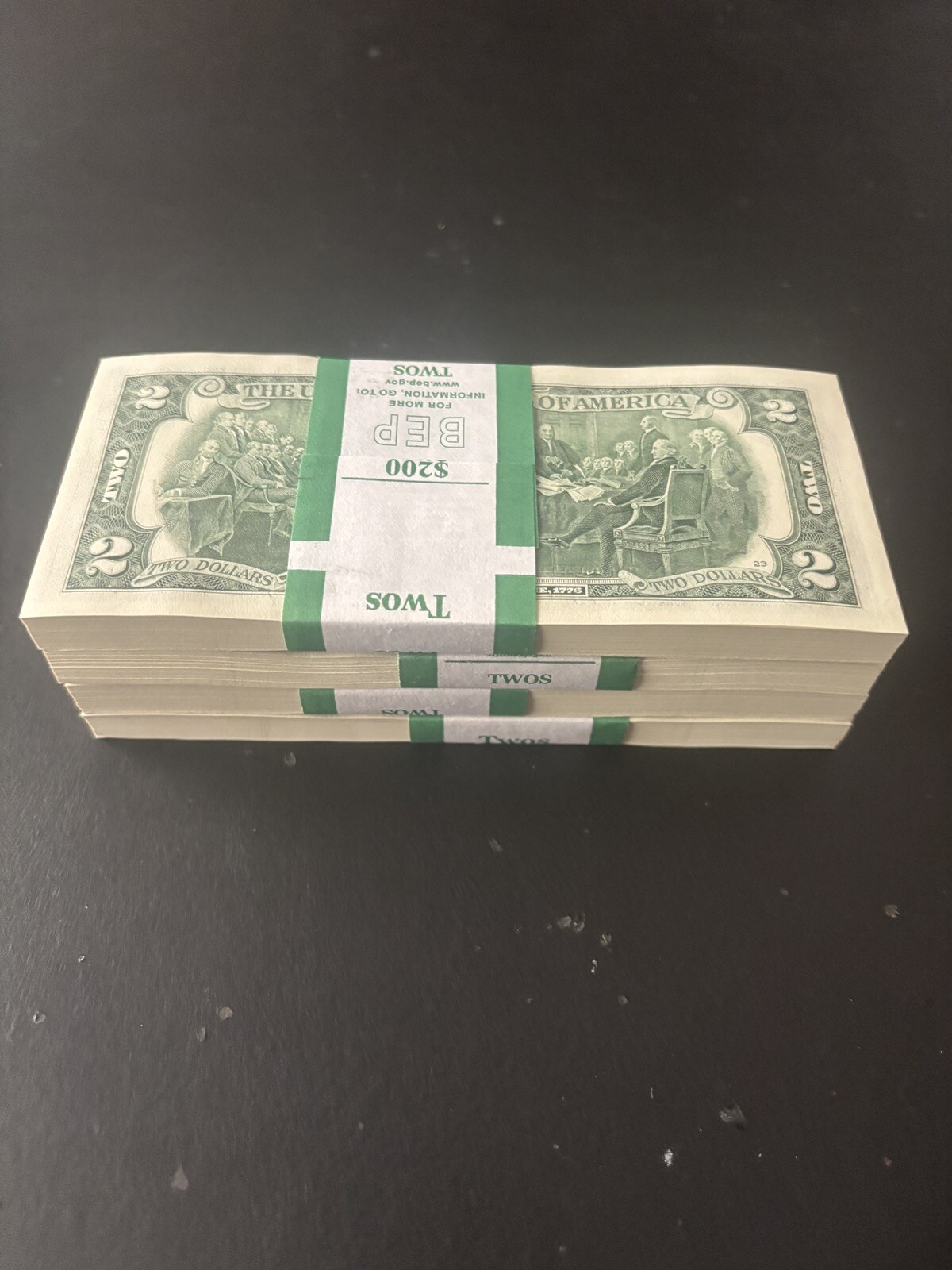 100 TWO DOLLAR BILLS - $2 UNCIRCULATED SEQUENTIAL - 2017A Consecutive Order