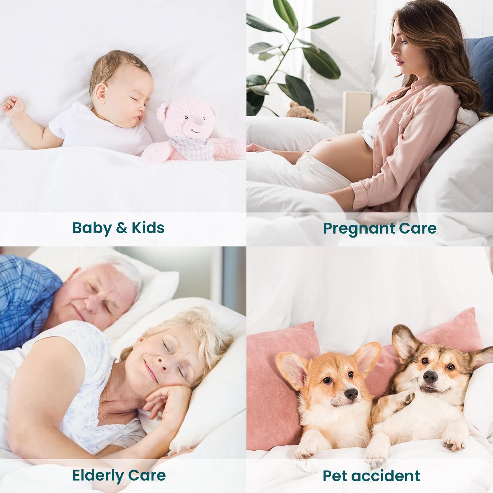 100% Waterproof Mattress Protector Quilted Mattress Pad Cover Breathable Fitted