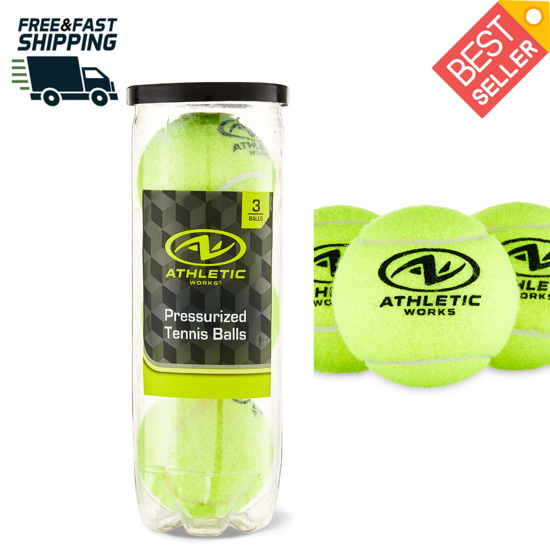 Athletic Works Pressurized Tennis Balls, 3-Pack, All Court Use New & sealed