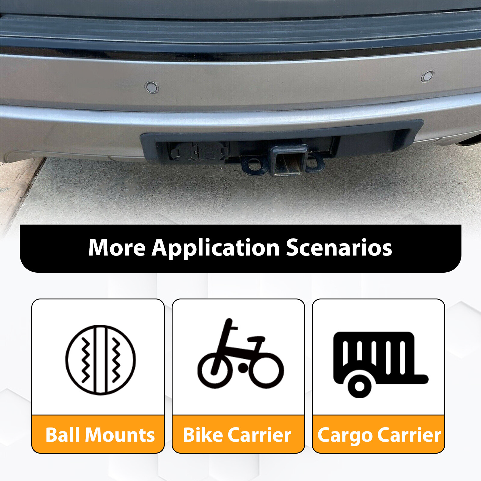 For 2011-2022 Jeep Grand Cherokee Steel Rear Trailer Hitch Receiver Hitch Bezel