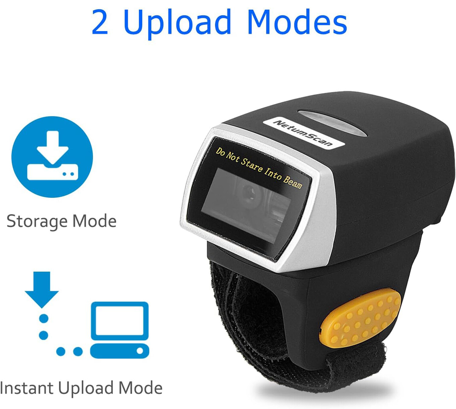 Wireless USB Finger Ring Barcode Scanner Bluetooth Reader for Android iOS Book