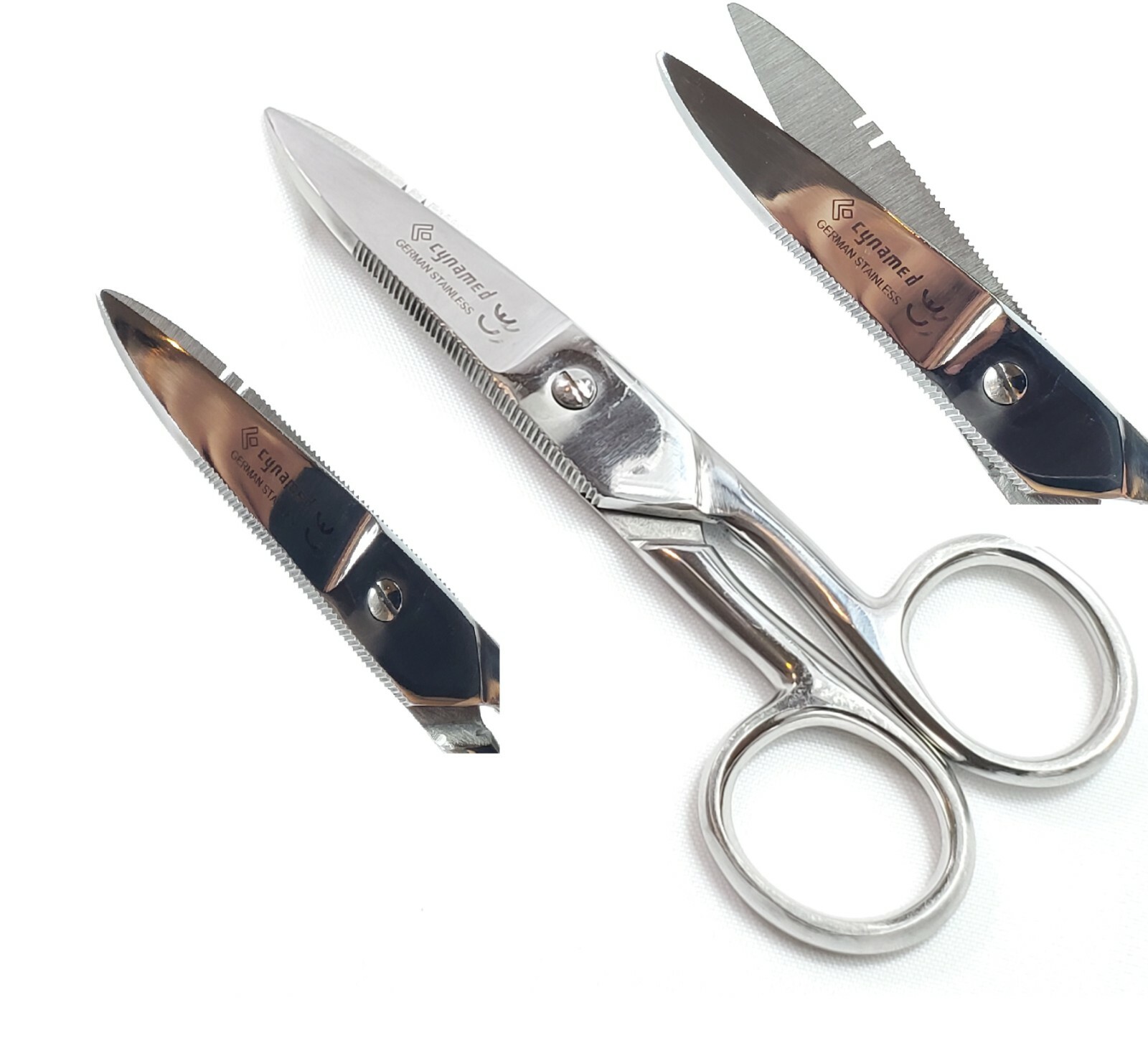 Multi-Purpose Electrician Red Scissors 5.25" Cutting Stripping Wires Instruments