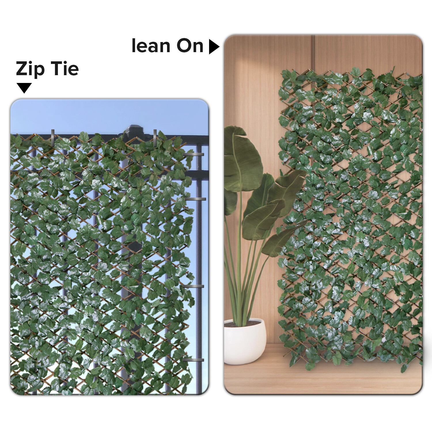 Expandable Artificial Faux Maple Leaf Home Decor Privacy Fence Wood Panel Screen