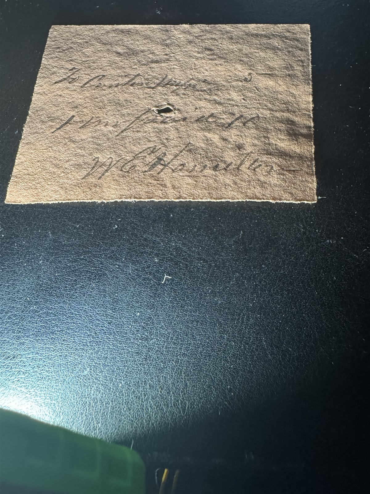 Confederate Manuscript Postal Slip Canton MS W.E. Hamilton Signed CSA ZAYIX