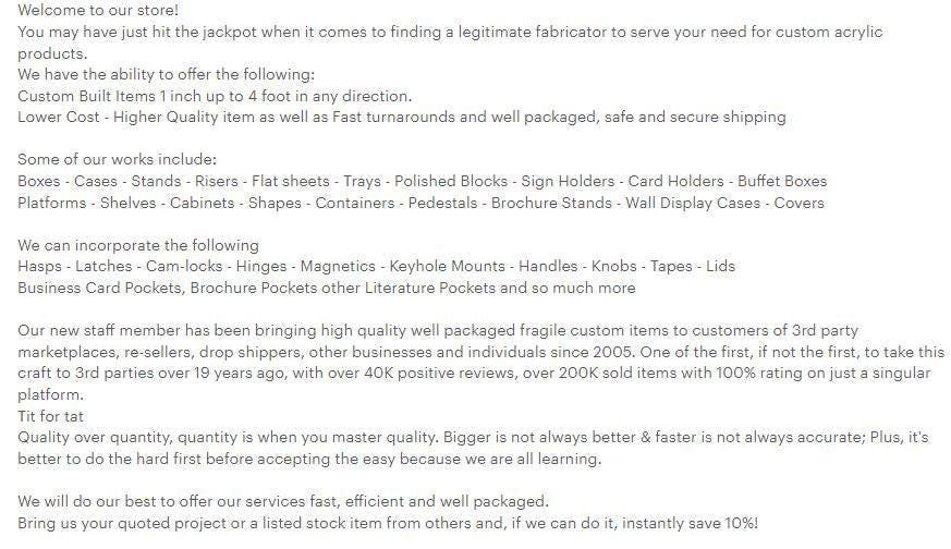 T’z Tagz Acrylic Cube – True Outer Dimensions – 45 Degree Seamless Display Box