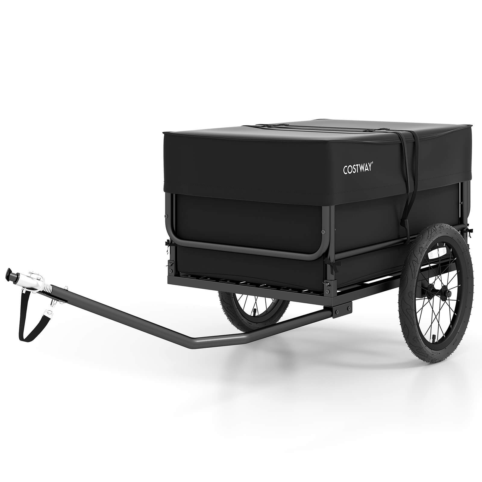 Bike Cargo Trailer, 220 LBS Metal Bicycle Wagon Cart with Universal Hitch