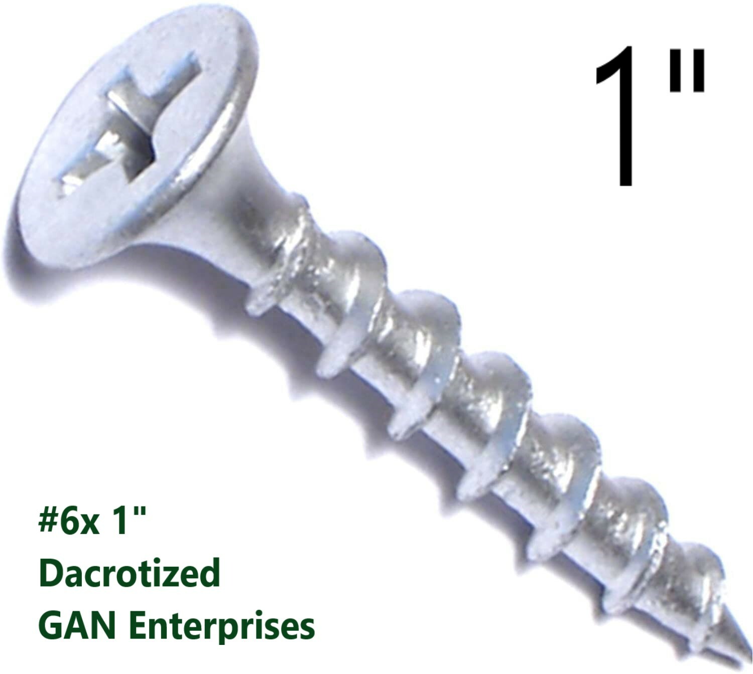 Phillips Bugle Head Coarse Thread Exterior wood/Deck Screws - Dacrotized 1" - 6"