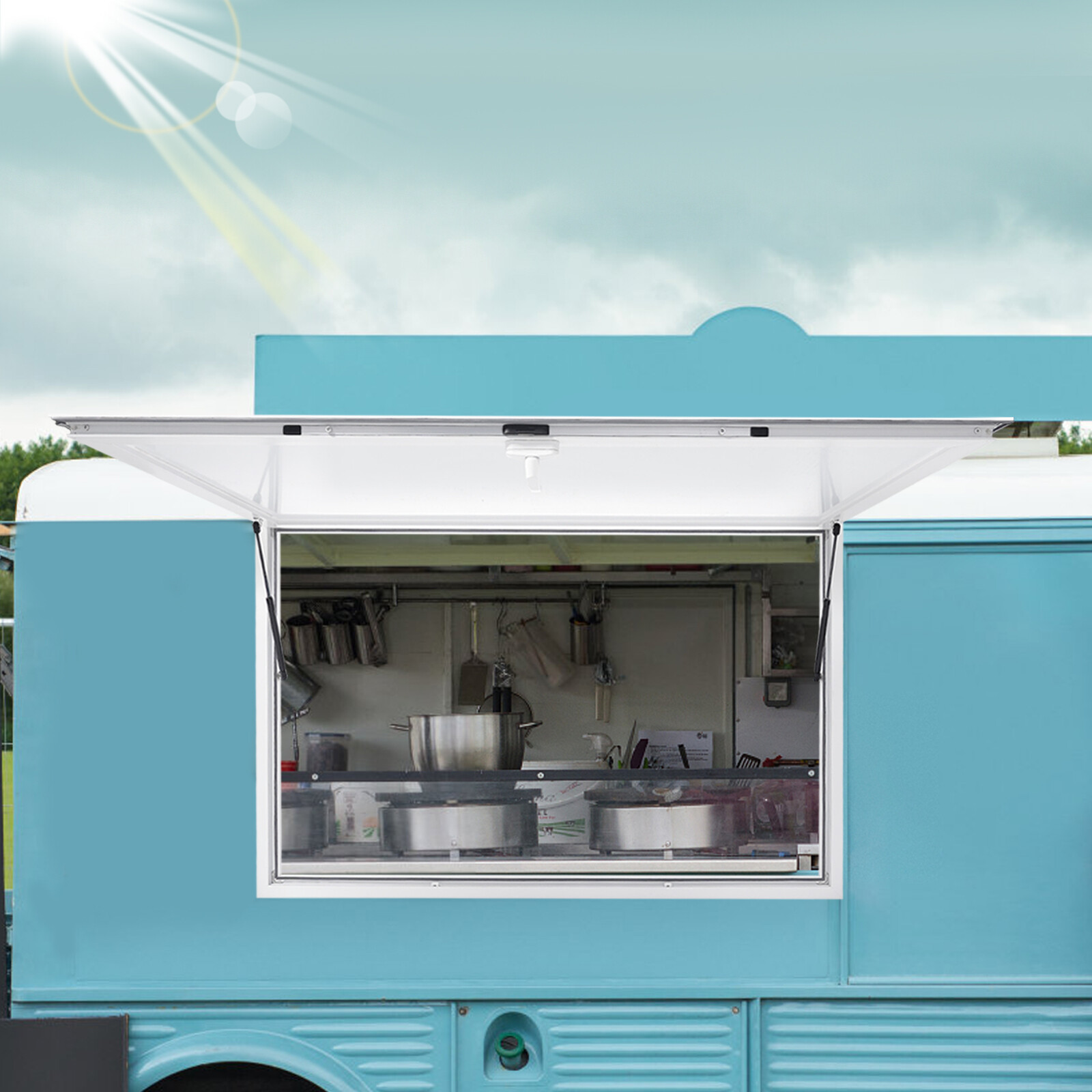 NEW 64"L x 40"W Concession Stand Serving Window Food Truck Service Awning