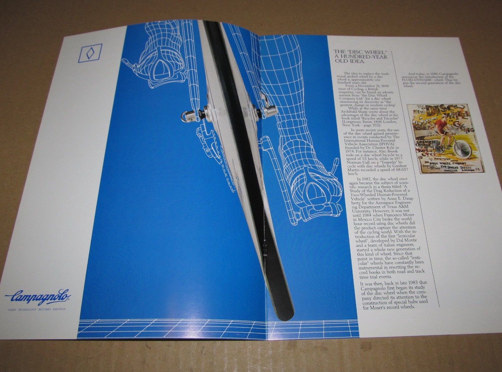 Campagnolo Fluid-Dynamic Disk Wheels Brochure 1980's