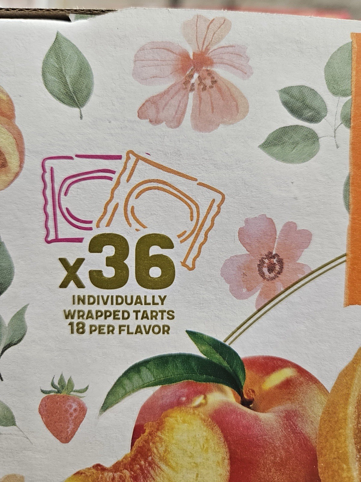 St Michel French Mini Tarts, 36 Individually Wrapped, Strawberry & Peach