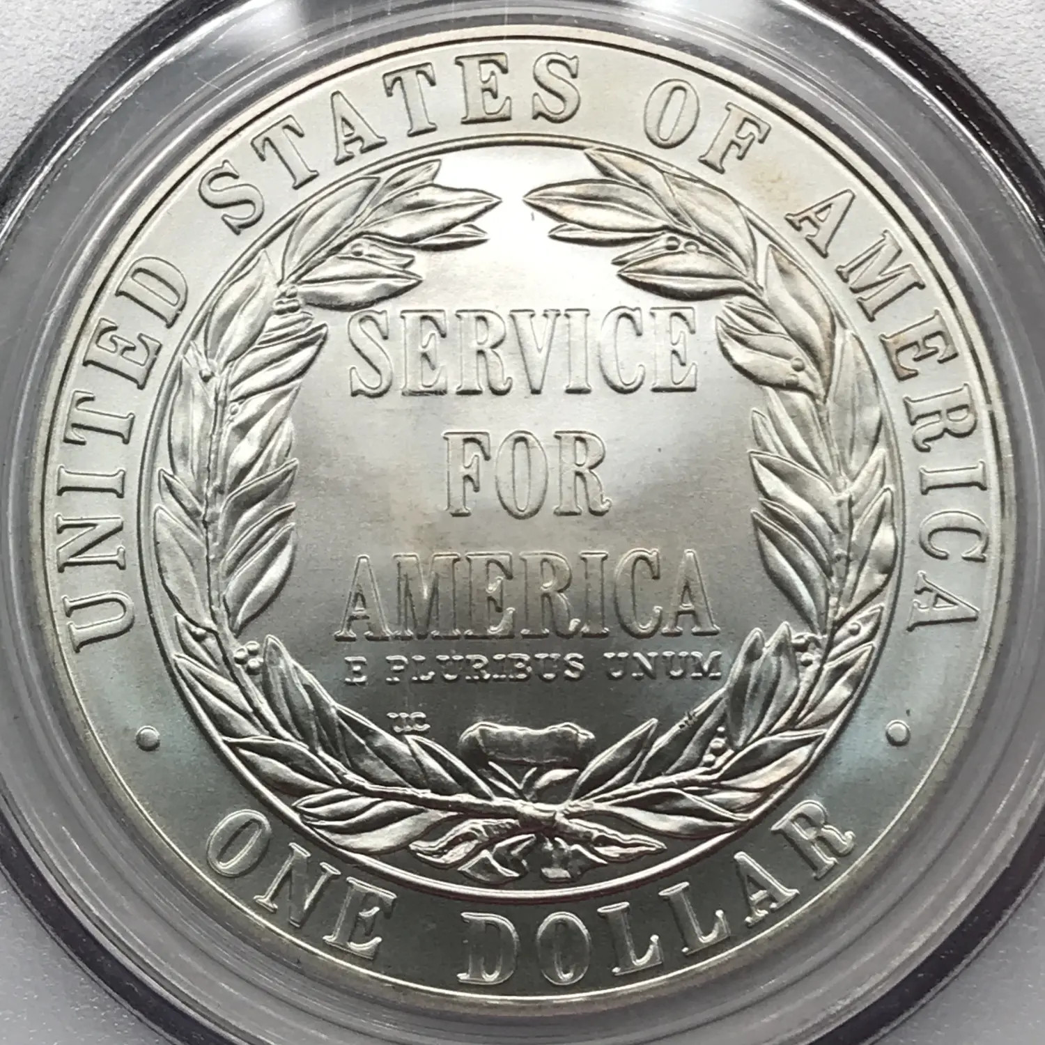 1996 S National Community Service Commemorative Silver Dollar PCGS MS-70