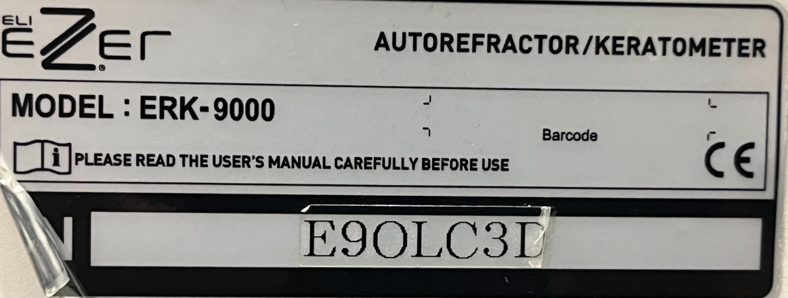 EZER ERK-9000 AutoRefractor/Keratometer – Fully Functional – Optometry Equipment