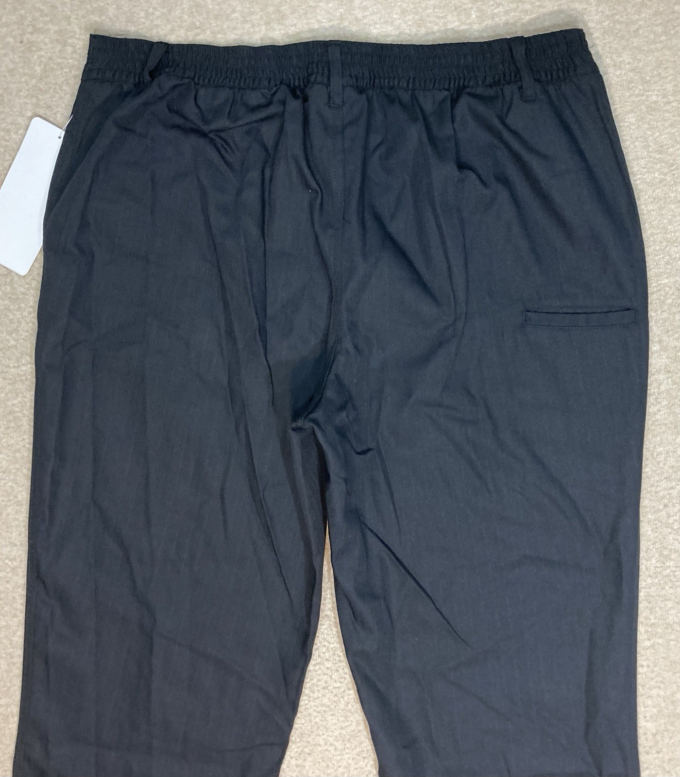 Chef Works Pants Mens Size XL Black Trousers Elastic Waist Loose 32” Inseam NEW