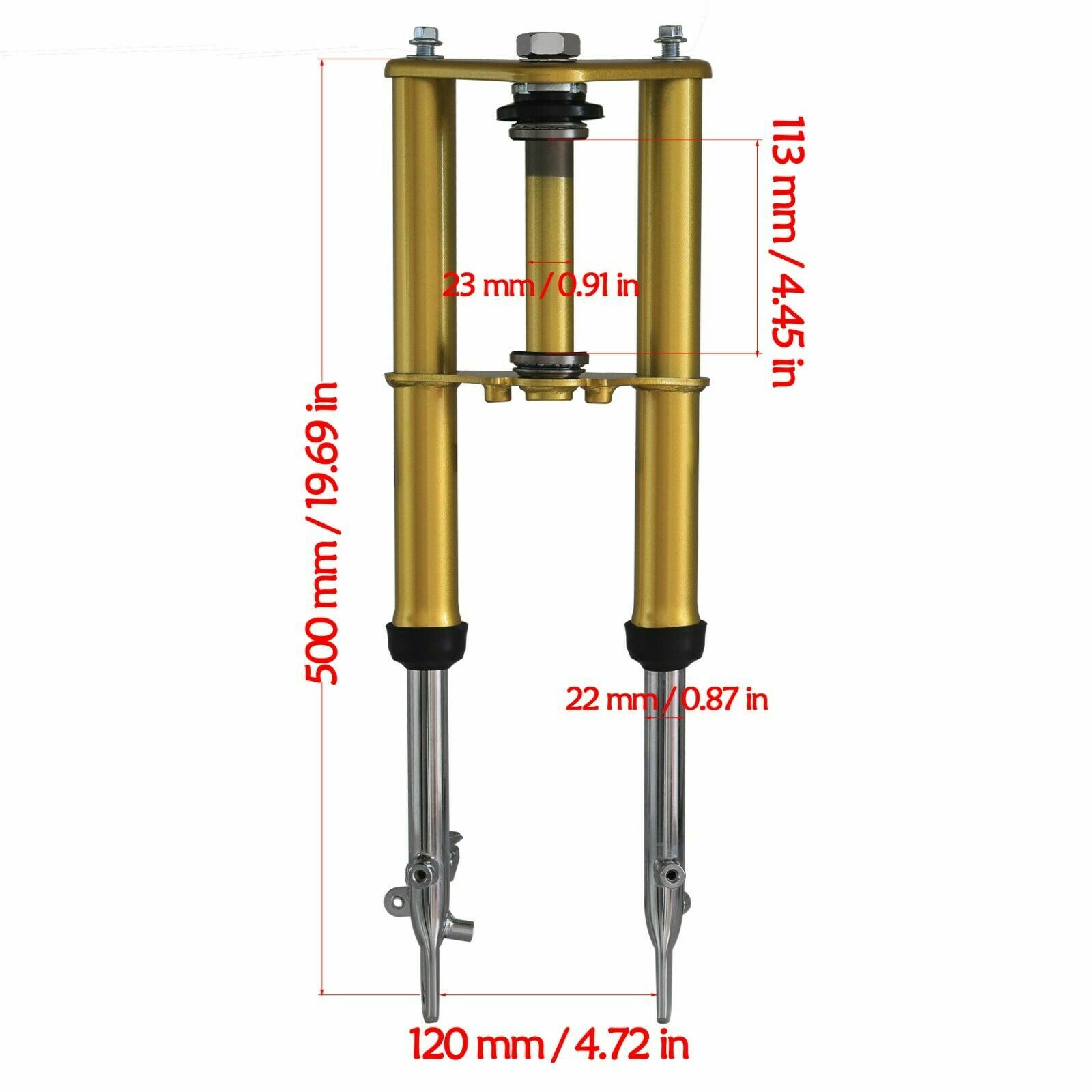 Upside Down Front Forks Suspension For Drum Brake Dirt Bike Yamaha TTR50 PW50 US