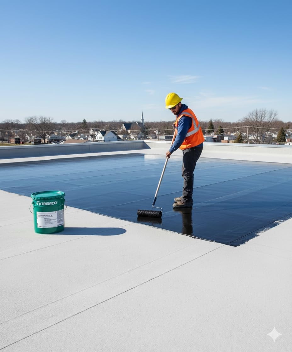 TREMproof 250GC Roller Grade Waterproof Coating for Concrete, Foundations, 5 Gal