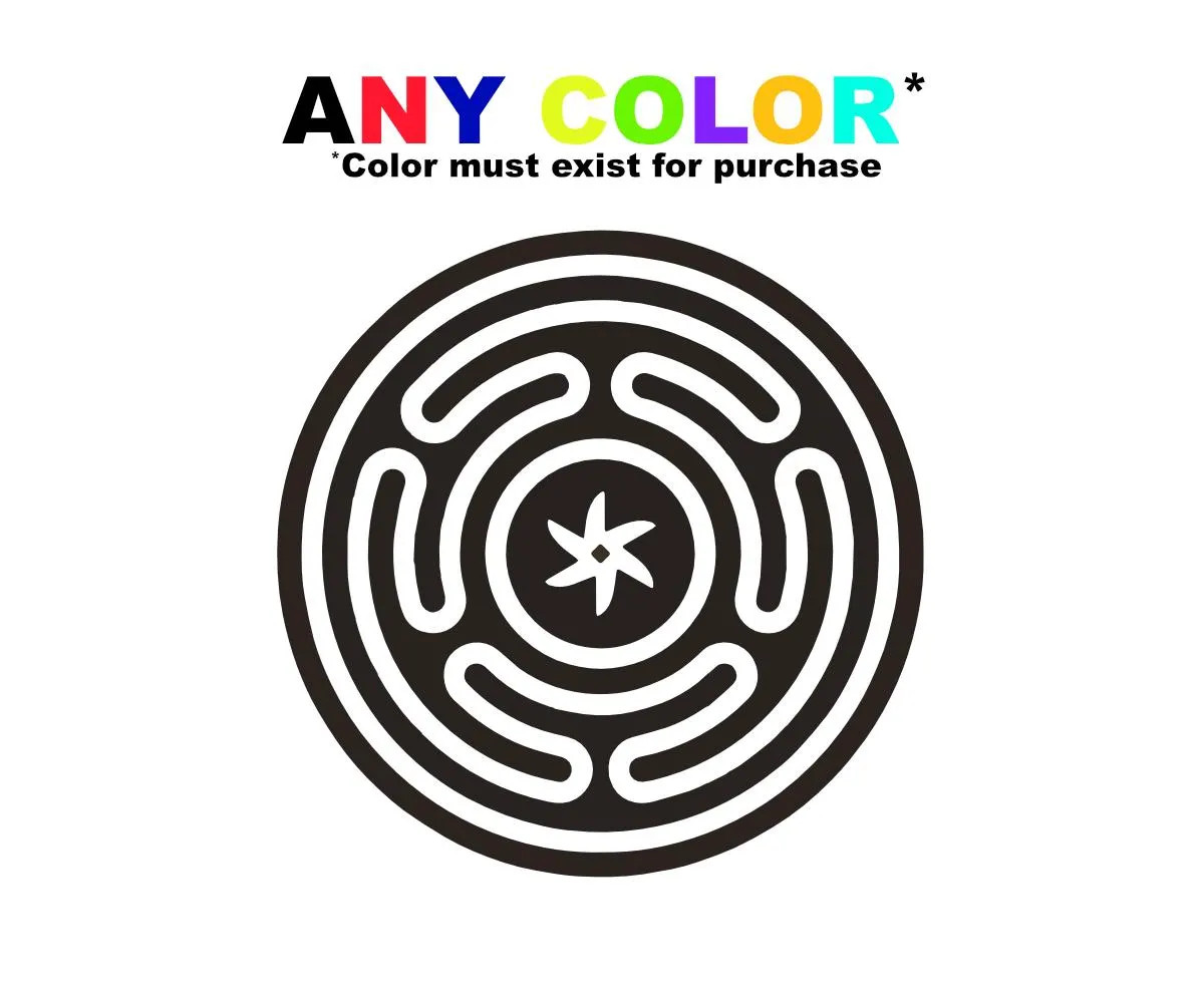 Hecate’s Wheel Vinyl Decal – Goddess Sigil Sticker – Witchcraft, Pagan, Wiccan A