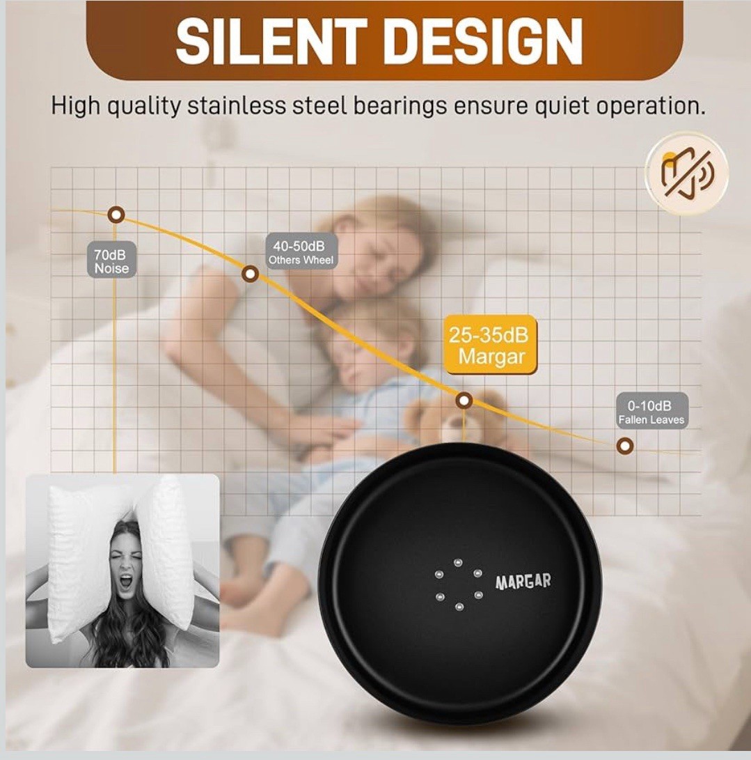 MARGAR Upgraded 15" Chinchilla Running Wheel Metal Exercise Wheel For Cage Pets