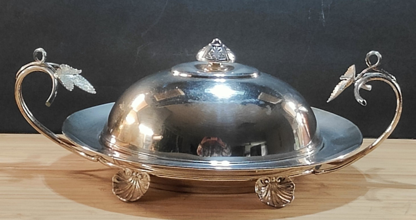 Tiffany & Co. Covered Cheese Or Butter Dish Silver Soldered