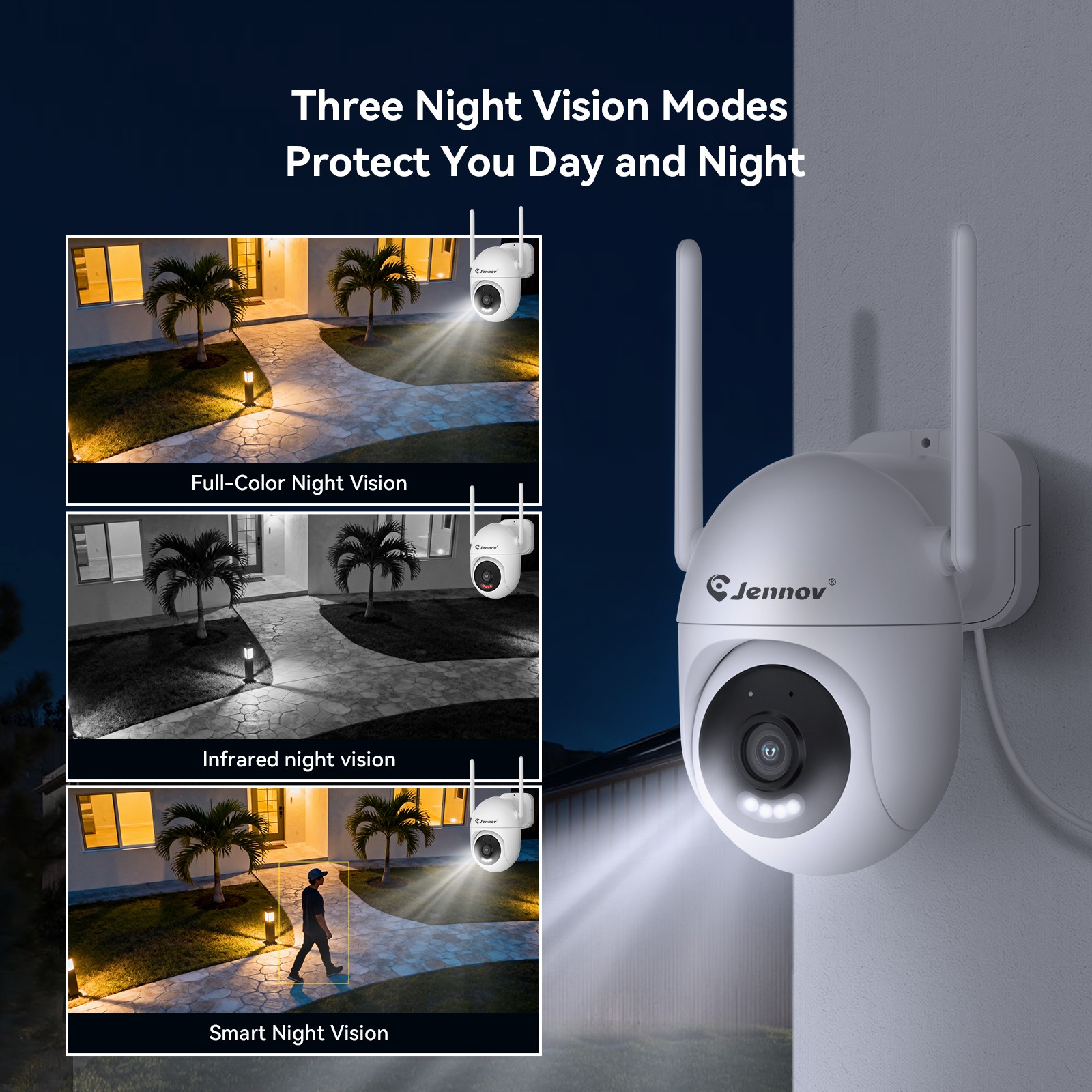 PTZ Wireless Home Security Camera System Wifi IP Camera 10CH NVR 24/7 Recording