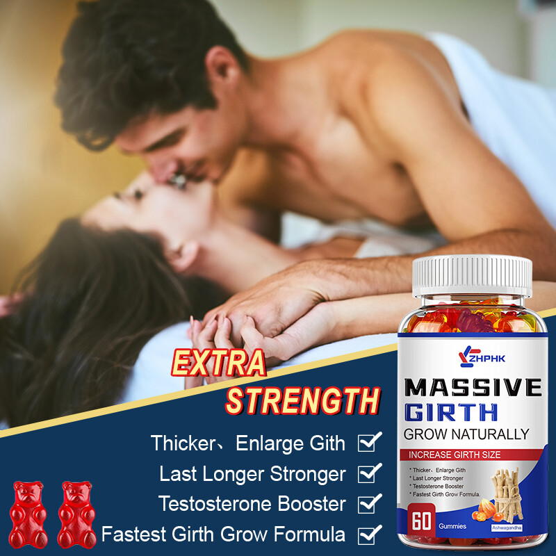 XXXL Plus Size Male ENLARGER Longer Wider Bigger Man Natural Growth 60 Gummies