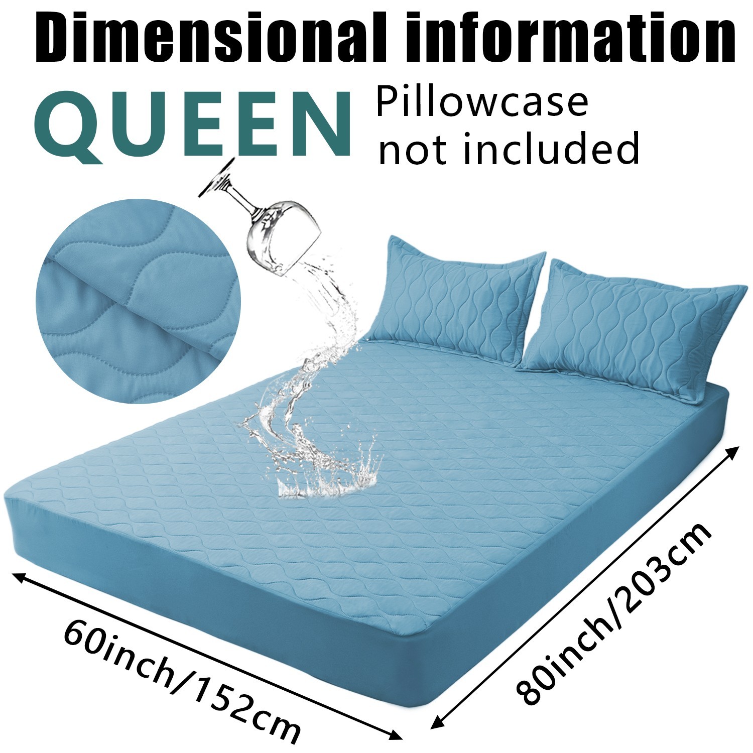 Super soft waterproof mattress cover, layered design, comfortable and durable