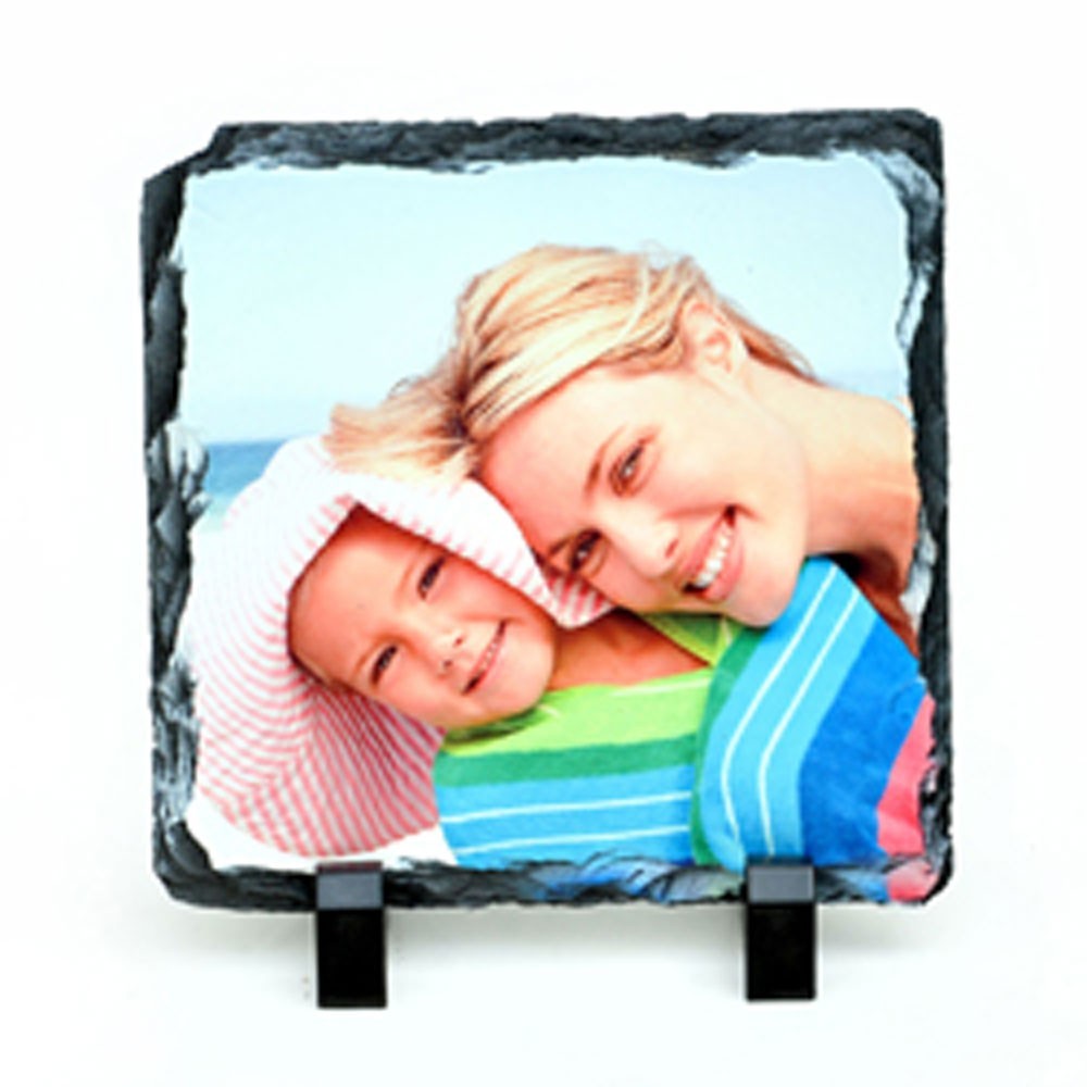 20pcs 7.87" x 7.87" Square Sublimation Photo Slate Rock Stone Photo Frame Gloss