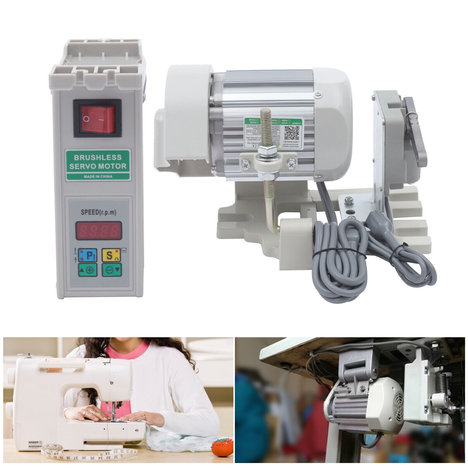 600W Industrial Consew Sewing Machine Brushless Servo Motor Split 110V 50Hz