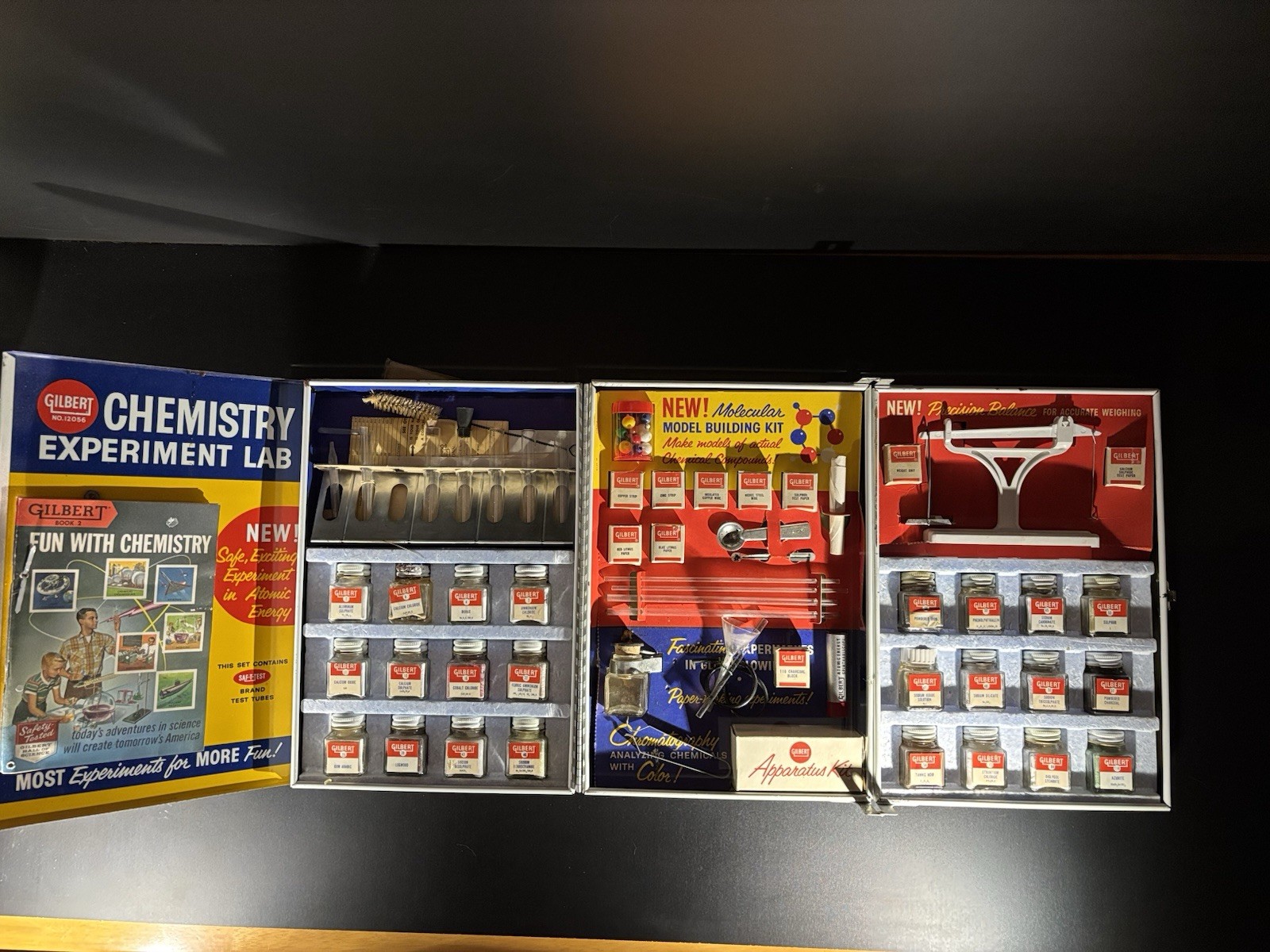 Vintage 1963 Gilbert Chemistry Lab Complete W/ Chemicals 100% Intact