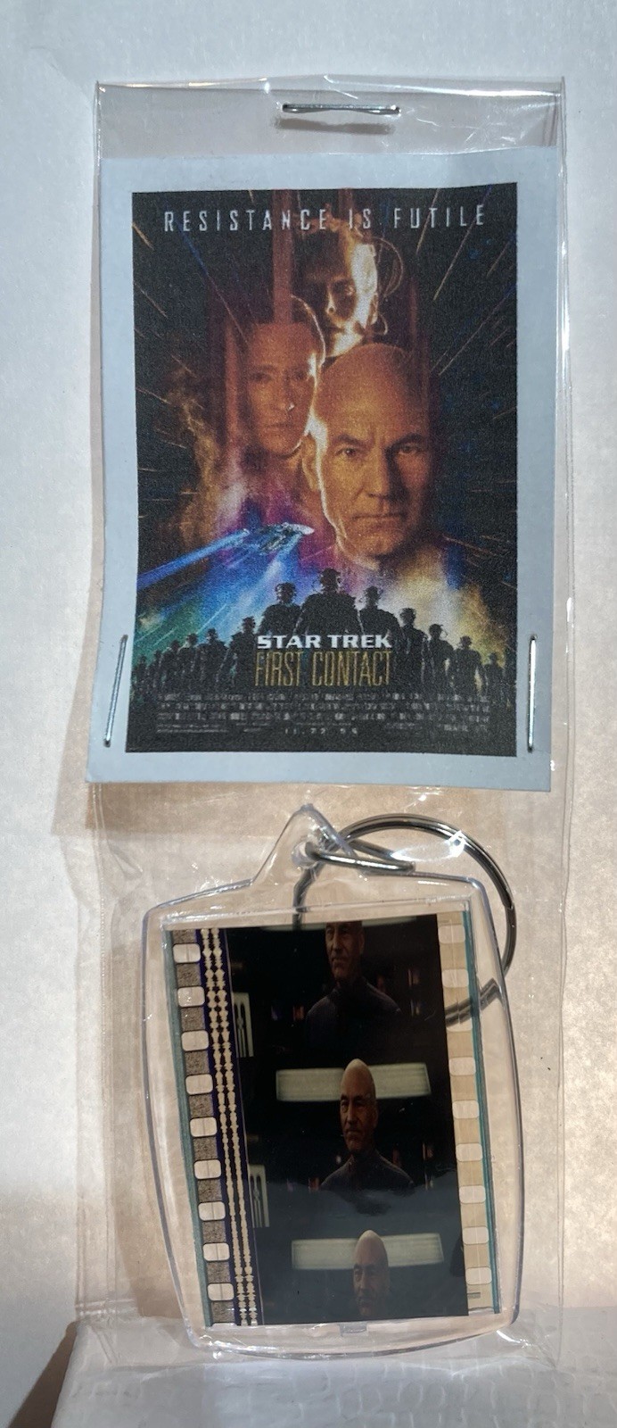 Star Trek First Contact (1996) Authentic 35mm Film Keychain Picard Stocking Gift