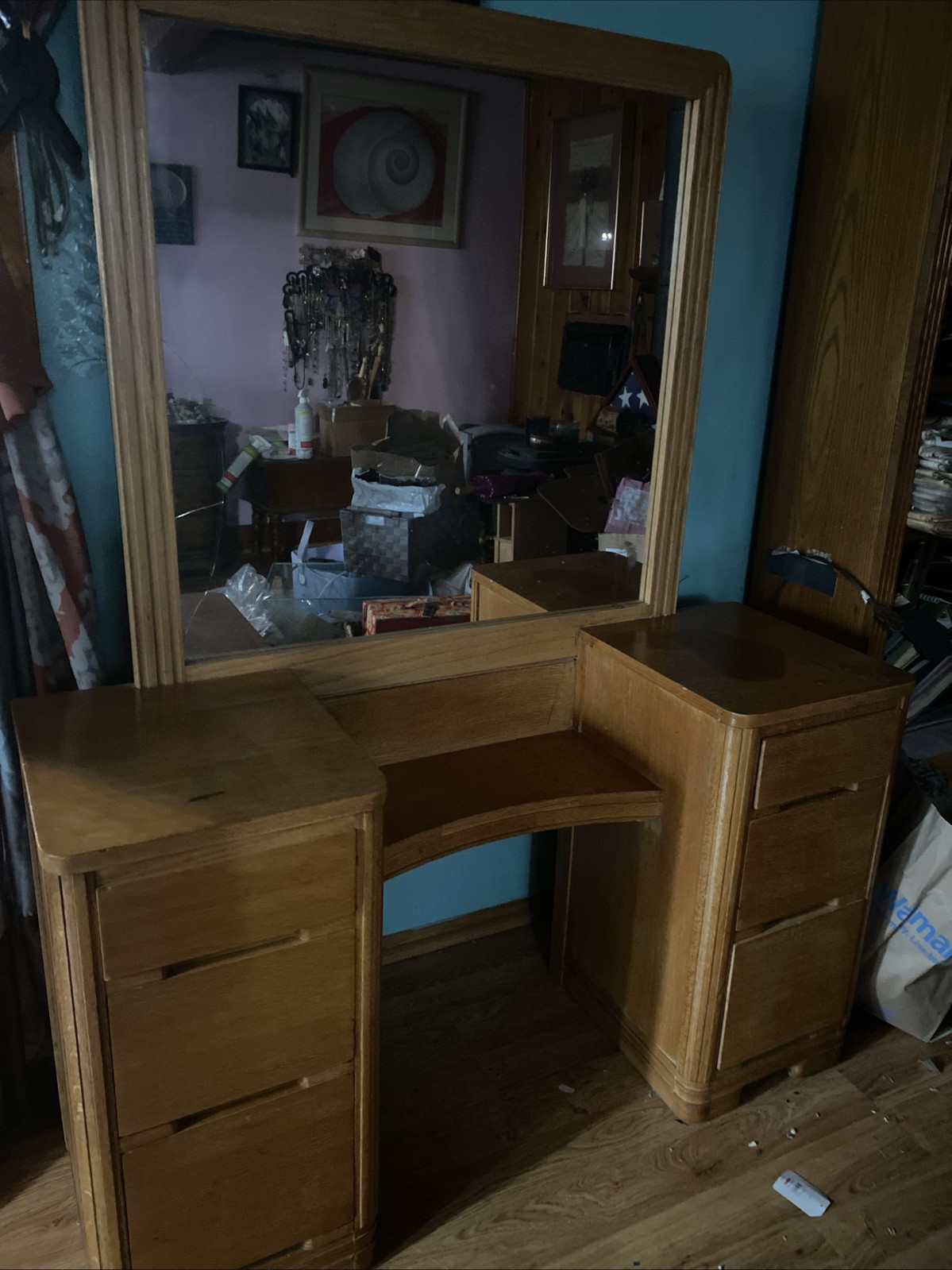 antique vanity dressing table with mirror