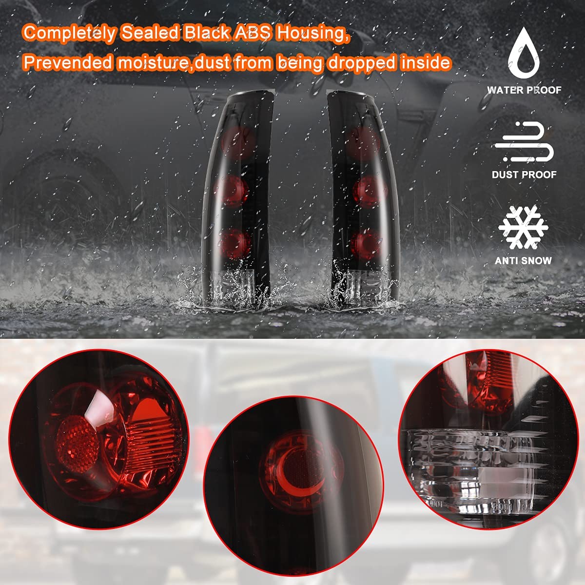 Tail Lights for GMC Yukon 1992-1999 / Chevy Suburban Tahoe 1992-1999