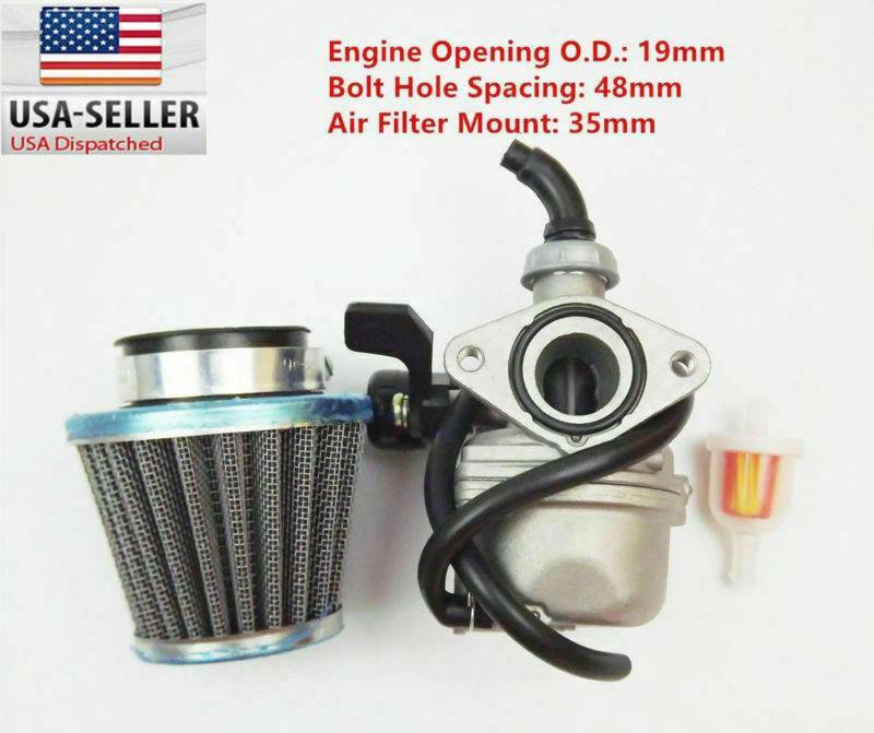 50cc 70cc 90cc 110cc 125cc ATV Dirt Bike Go Kart Carb Carburetor Air Filter Kit
