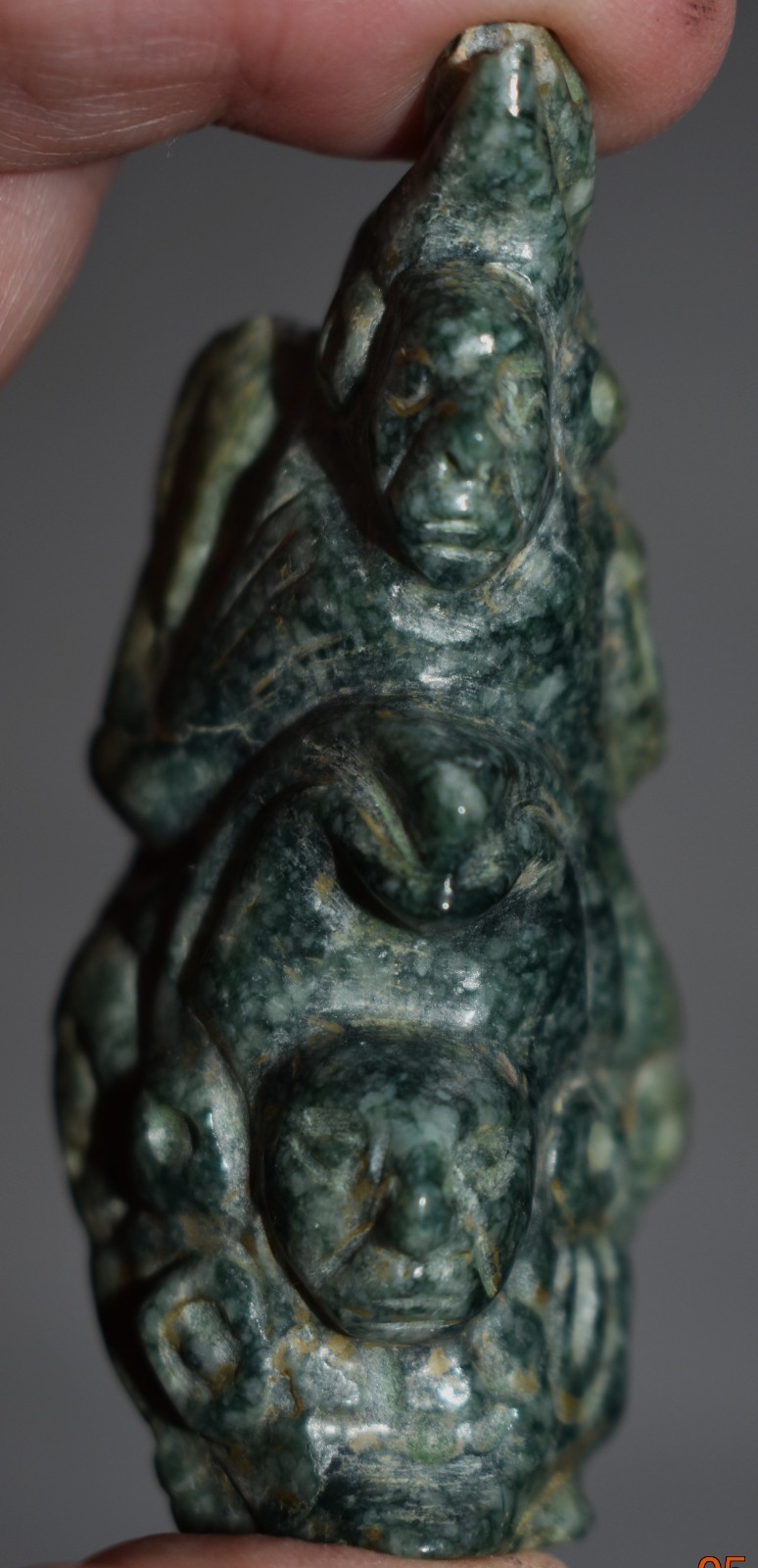 BEAUTIFUL MAYAN JADE PENDANT 3"