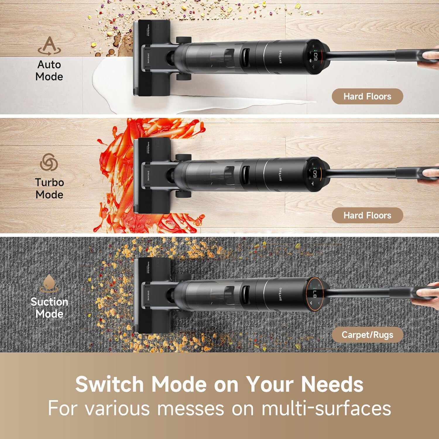 DREAME H12S Wet Dry Vacuum Mop Cleaner Hot Air Dry Certified Refurbished