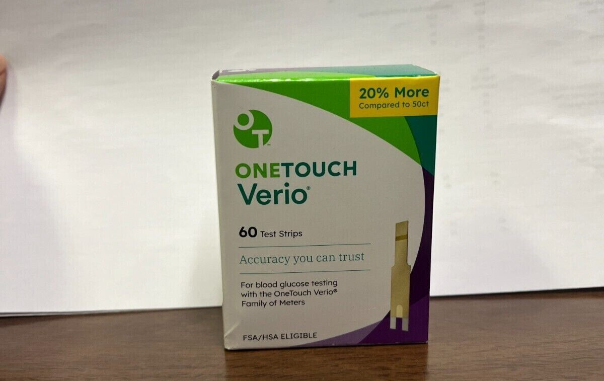 OneTouch Verio Blood Glucose Test Strips 60ct Strips Exp 07/2026+ Free Shipping
