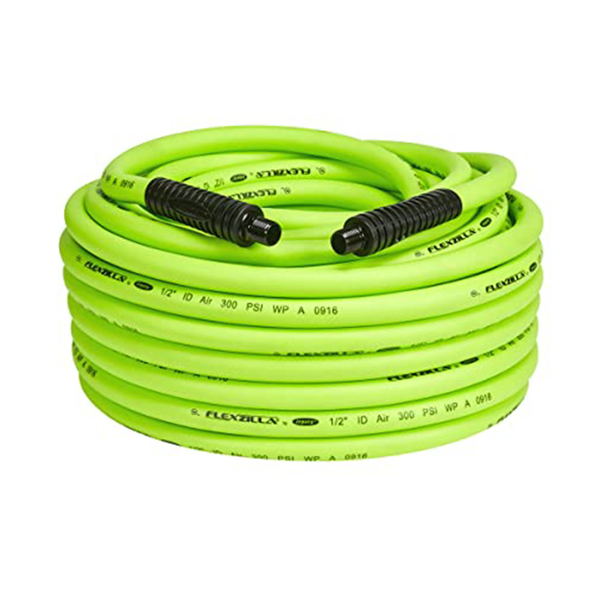 Legacy HFZ12100YW3 Flexzilla Air Hose, 1/2" x 100', 3/8" MNPT Fittings
