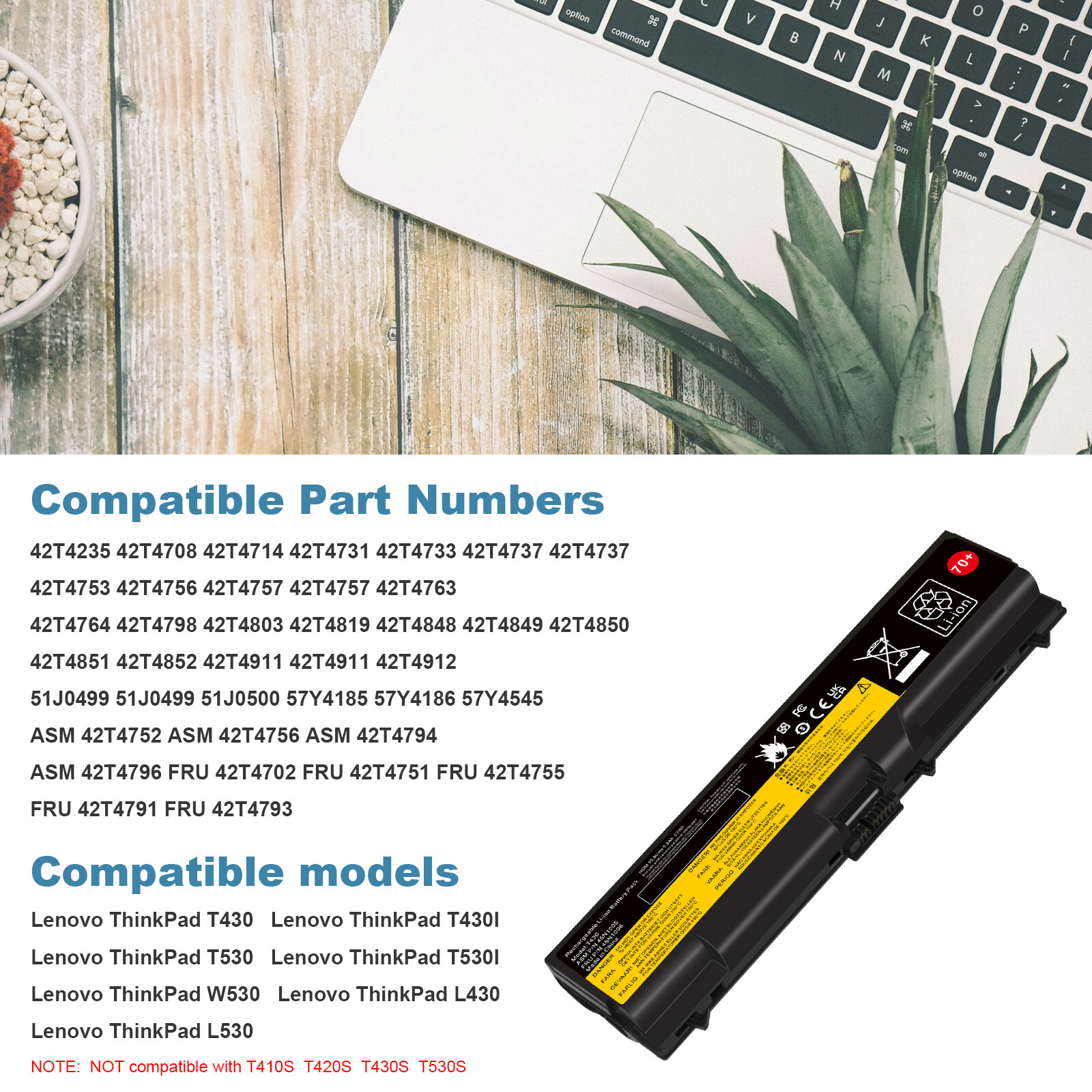 Lot 70+ Battery For Lenovo ThinkPad T430 T530 L430 L530 W530 0A36303 45N1001