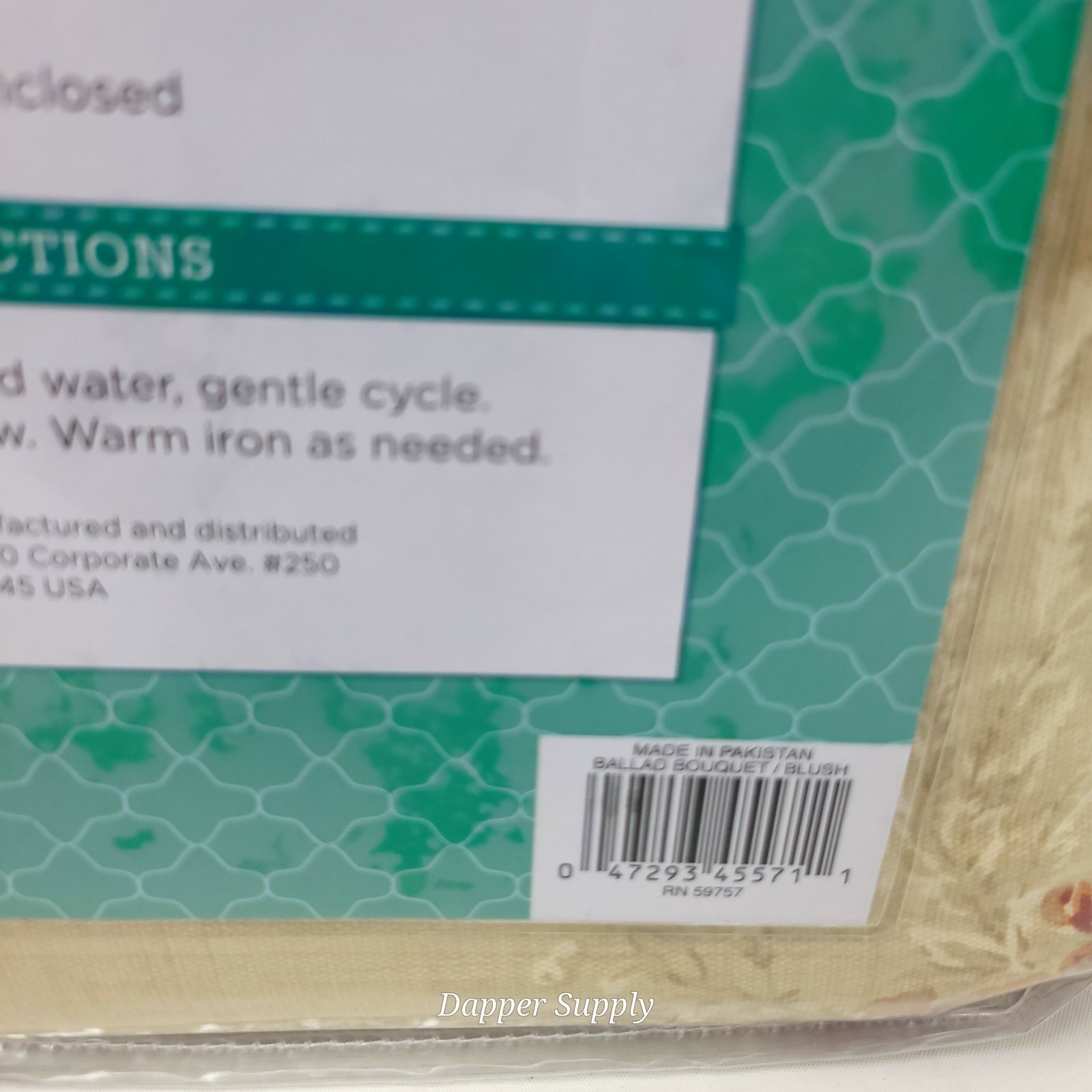 Waverly Ballad Bouquet 2 Piece Ottoman Slipcover in Blush Floral 116" New