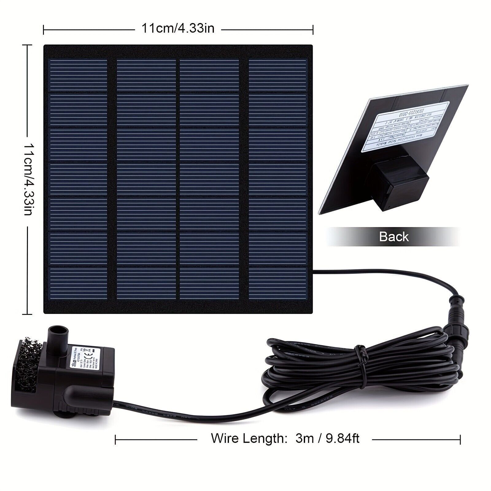 Solar Power Fountain Floating Water Pump for Bird Bath Pond