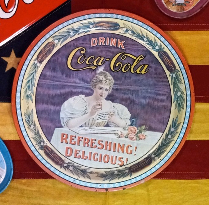 💥 Vintage Coca-Cola Advertising Sign Tray Lot X4