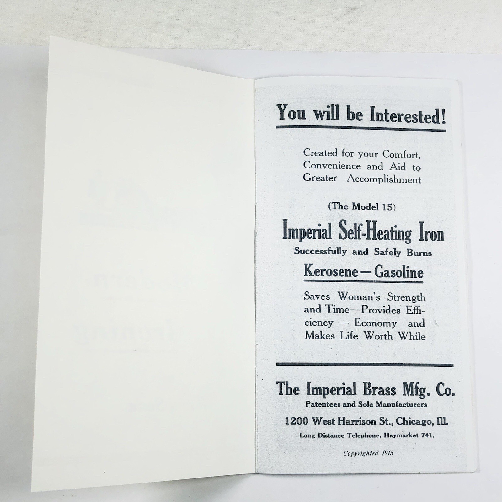 Reproduction Modern Ironing by Kero Sene Brochure 20-Page Product Catalog