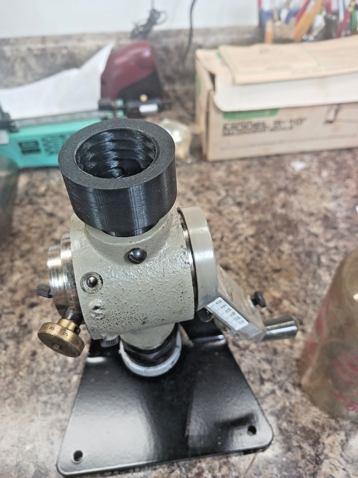 3d Adapter Replaces OHAUS 7200 DU-O-MEASURE Funnel - Converts it to MEC Bottles