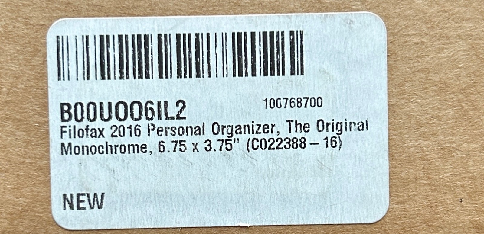 Filofax 2016 Personal Organizer, The Original Monochrome, 6.75 × 3.75" - NEW