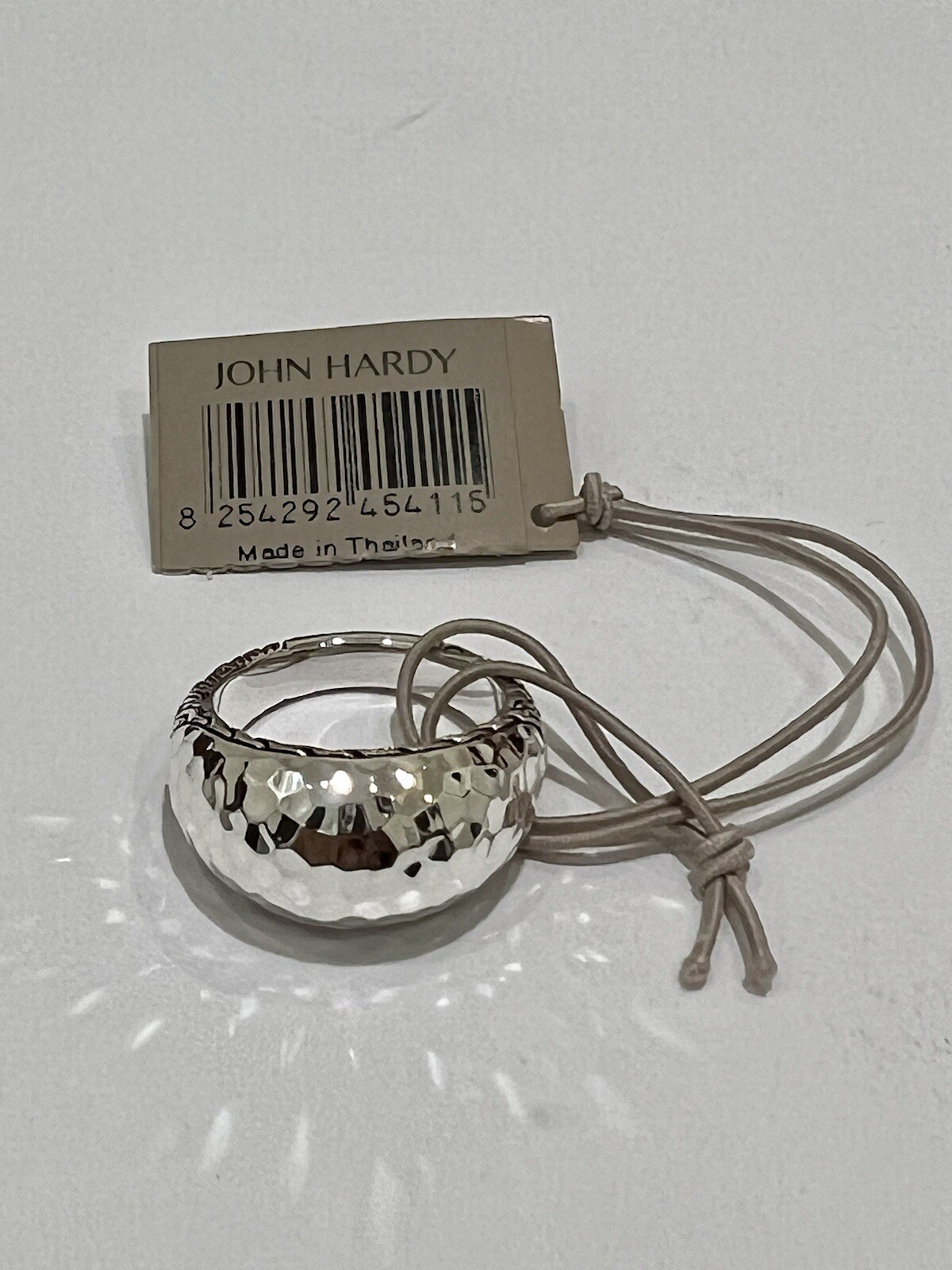 John Hardy Sterling Silver Classic Hammered Dome Ring Size 7