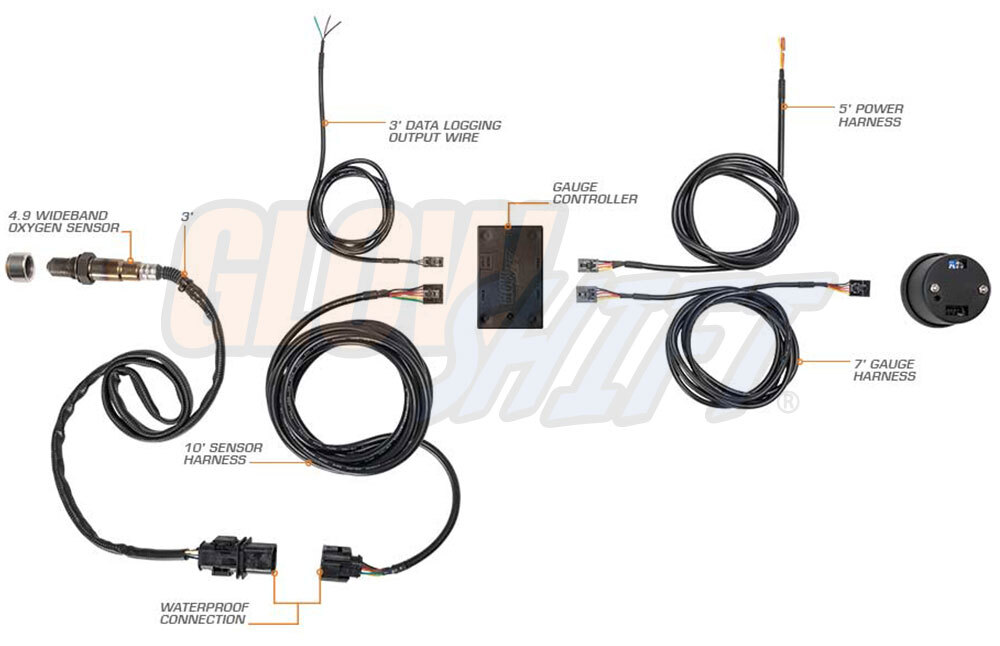 52mm GlowShift White 7 Series Digital Wideband Air/Fuel Gauge