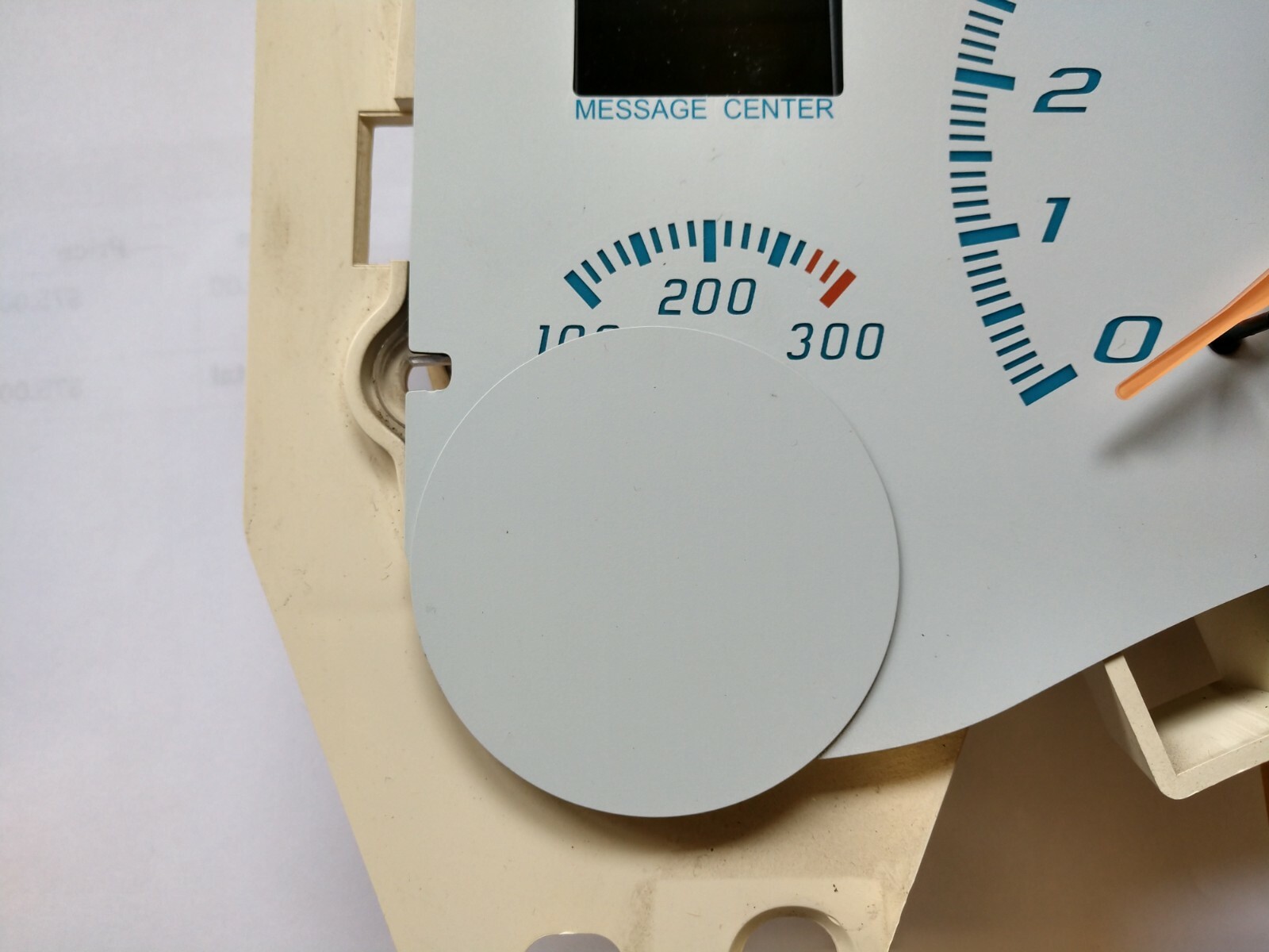 White Gauge Face Overlay for 1999-2002 Silverado Sierra & GM Instrument Clusters