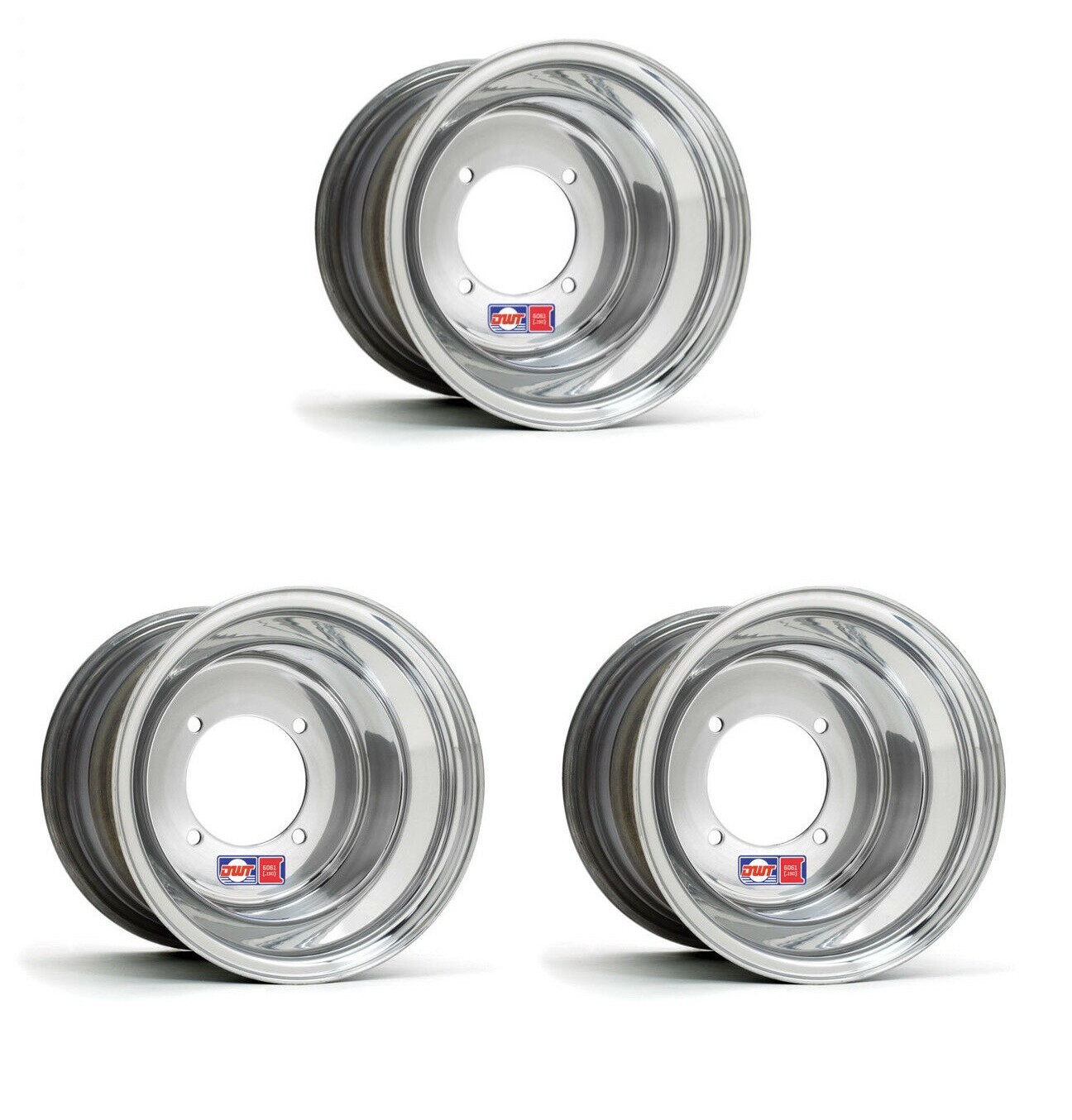 DWT POLISHED RED LABEL 8" FRONT REAR 8" RIMS HONDA ATC 250SX ATC250SX 250 SX